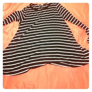 Black and white Long Sleeve Blouse